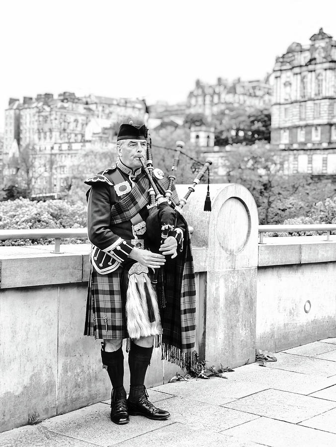 Bagpipe Player Edinburgh Photograph by Lexa Harpell