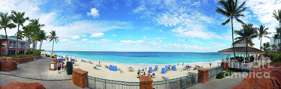 Bahamas Beach Ocean Overlook Panorama Photograph