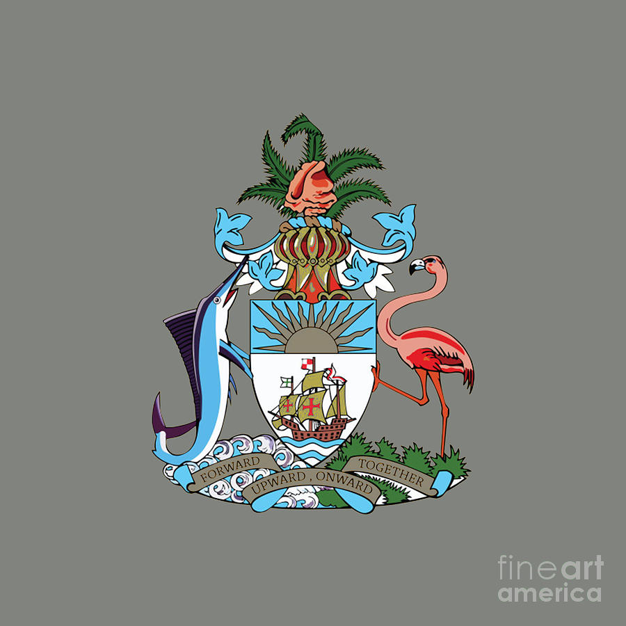 Bahamas Coat Of Arms Drawing by Suci Lidya Mulyani