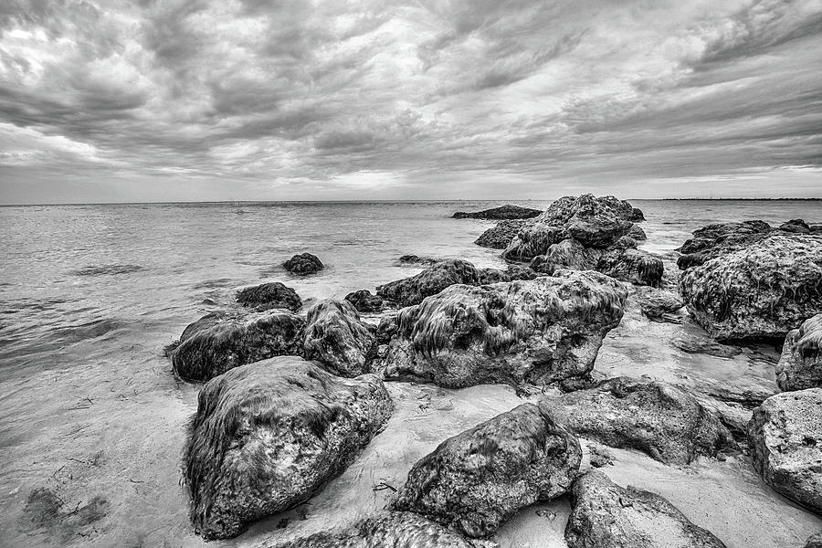 Bahia Honda State Park Black and White Photograph by Kyle Findley