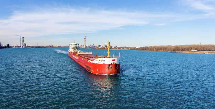 Baie St. Paul Downbound On The Detroit River Photograph