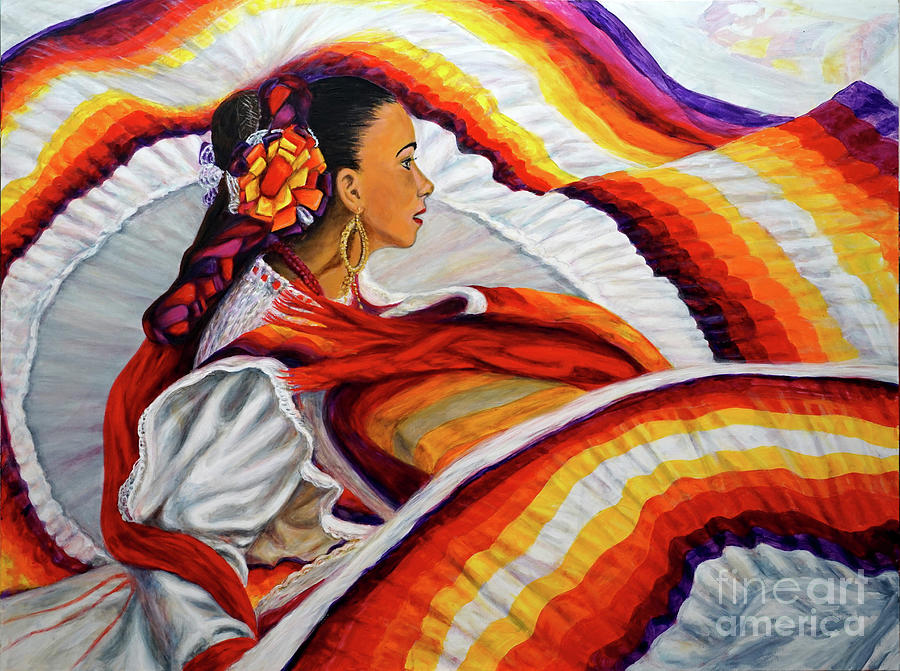 Baile Con Colores II Painting by Pat Haley