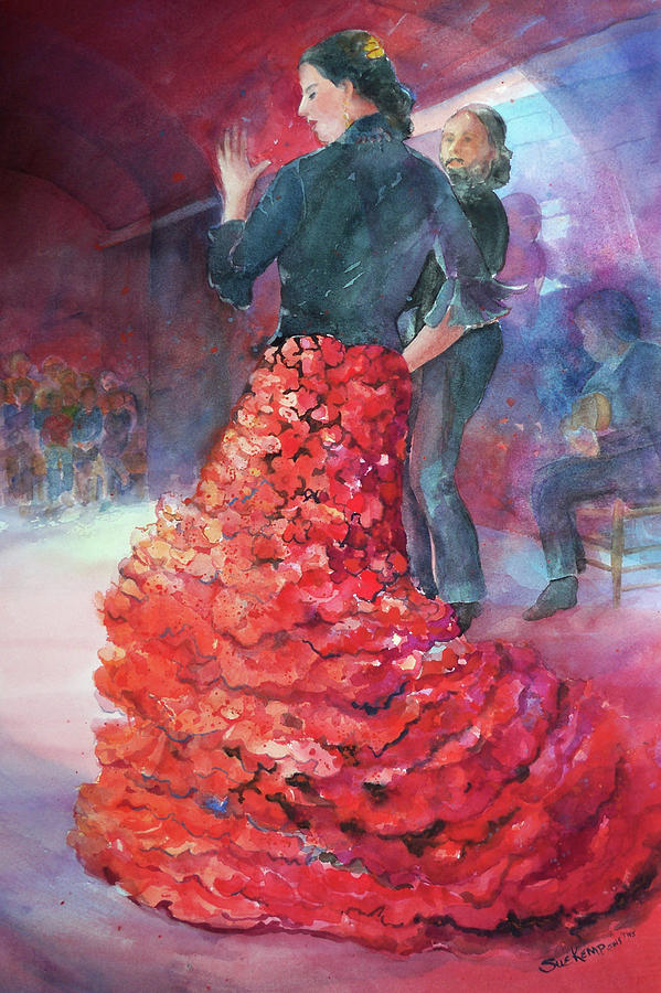 Baile Flamenco Painting by Sue Kemp