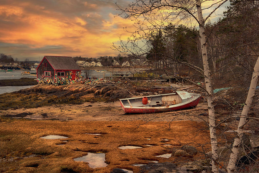 Bailey Island Maine Sunset- Mackerel Cove Photograph by Joann Vitali
