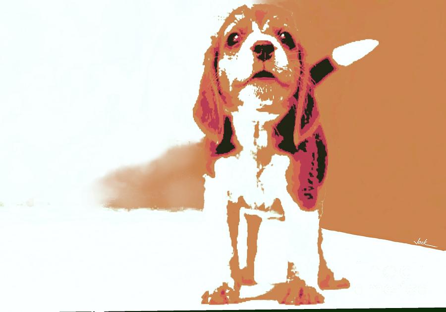 Beagle Painting - Bailey by Jack Bunds Beagle Painting - Bailey by Jack Bunds
