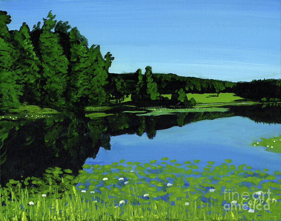 Bailey Lake Morning Painting by Robert Coppen