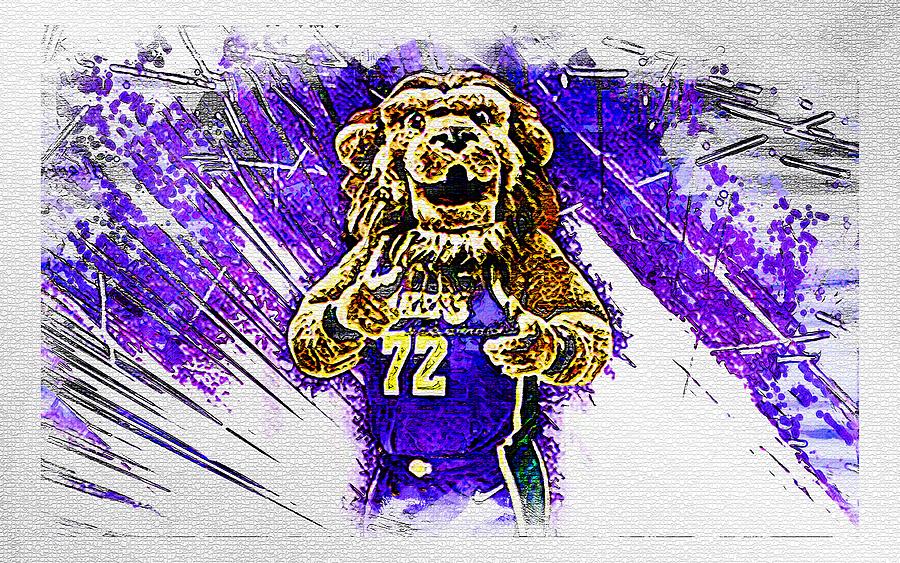 Bailey Mascot Los Angeles Lakers Nba Usa Mascots Official Mixed Media ...