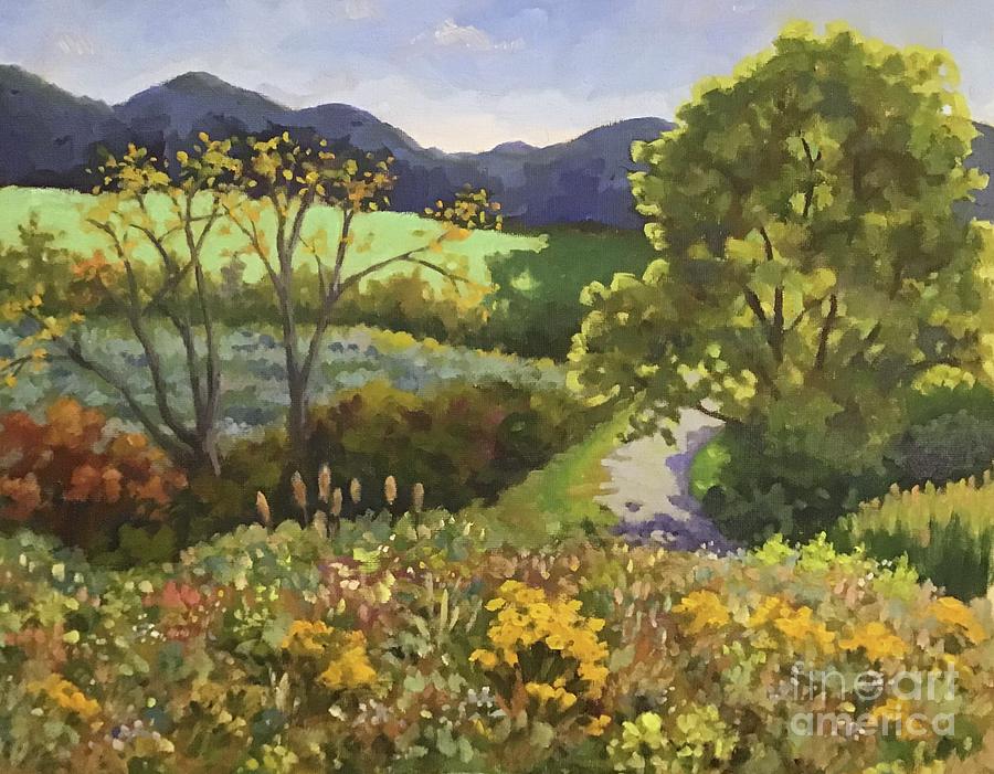 Bailey Preserve Flower Field  Painting by Anne Marie Brown