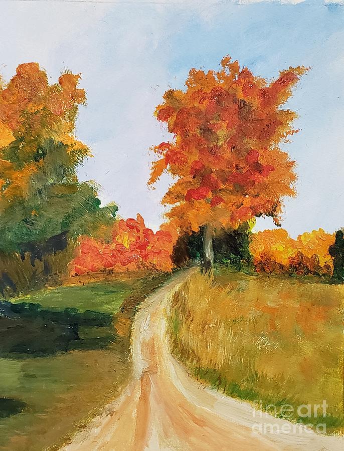 Baird Road In Autumn Painting