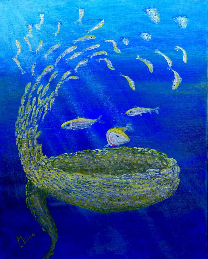 Bait Ball Painting by Mike Kling