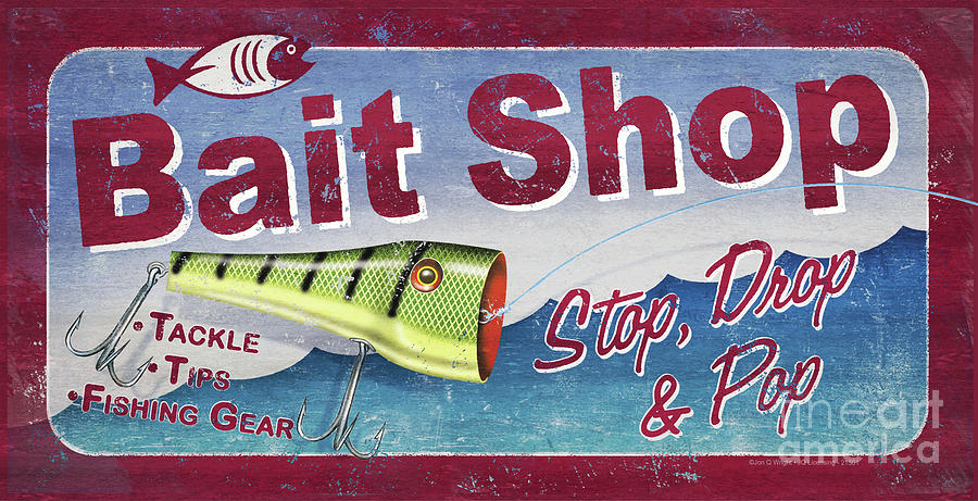 Bait Shop Sign Painting by JQ Licensing