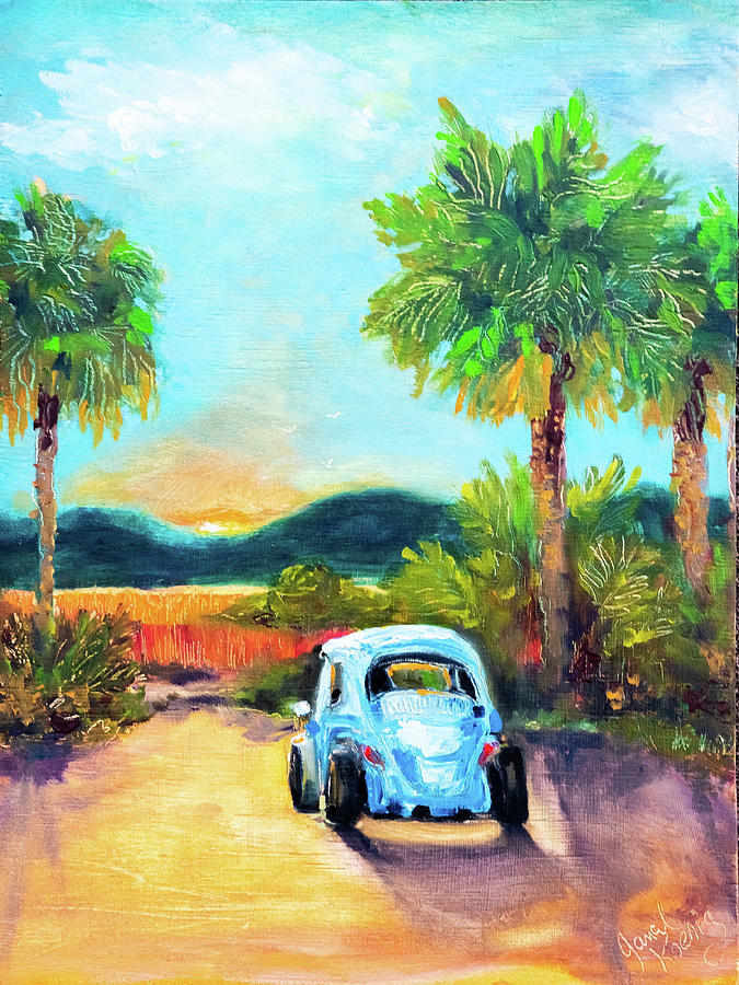 Sunset Painting - Baja Hum Bug by Janal Koenig