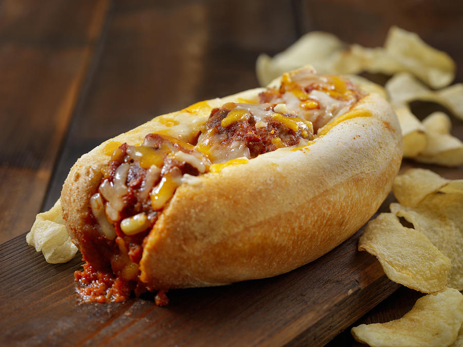 Baked Meatball Sub Sandwich with Kettle Chips Photograph by LauriPatterson