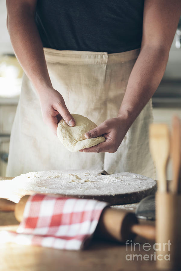 Baker Baking Homemade Bread Photograph