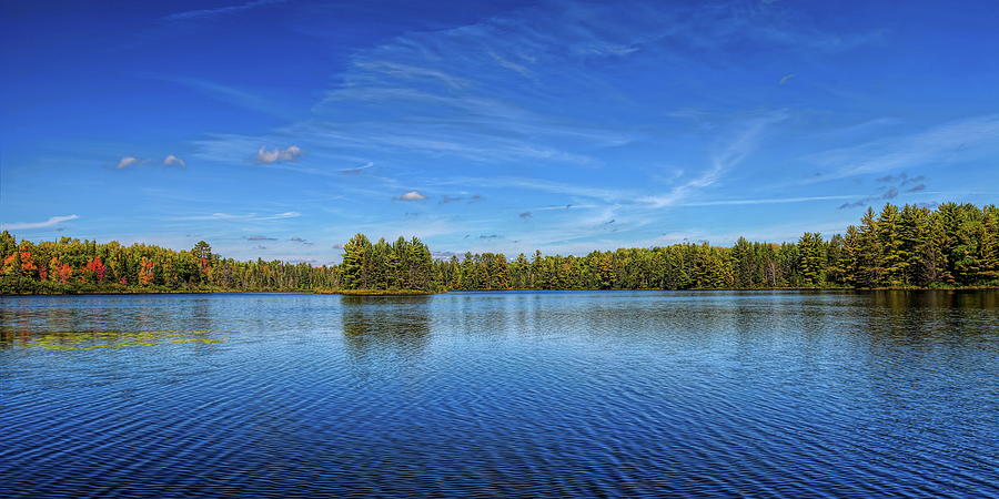 Baker Lake Fall Panorama Photograph by Dale Kauzlaric