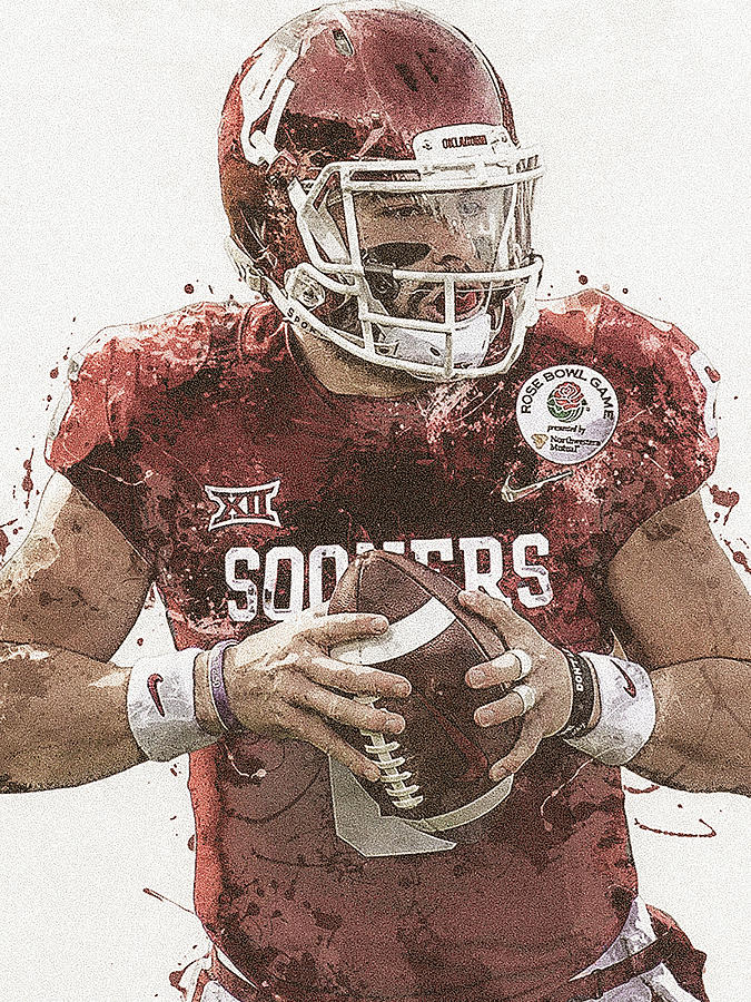 Baker Mayfield Oklahoma Sooners Poster Digital Art by Willy Art