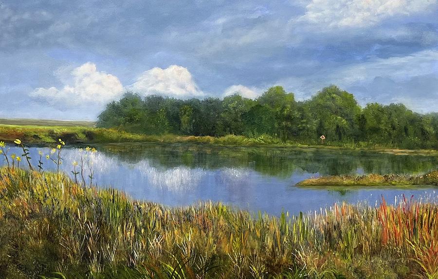 Baker Wetlands-3 Painting by Nadine Button