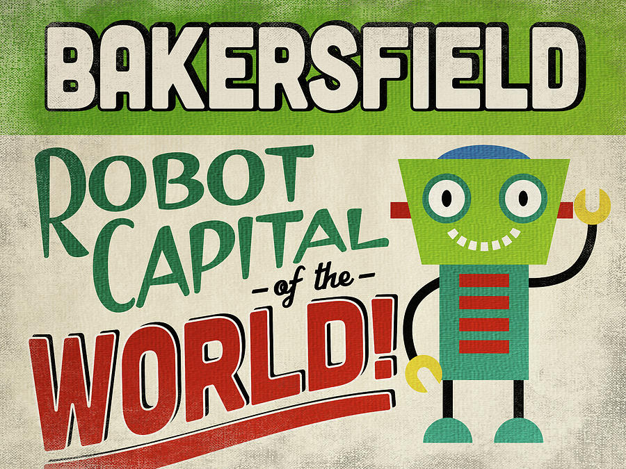 Bakersfield Photograph - Bakersfield California Robot Capital by Flo Karp