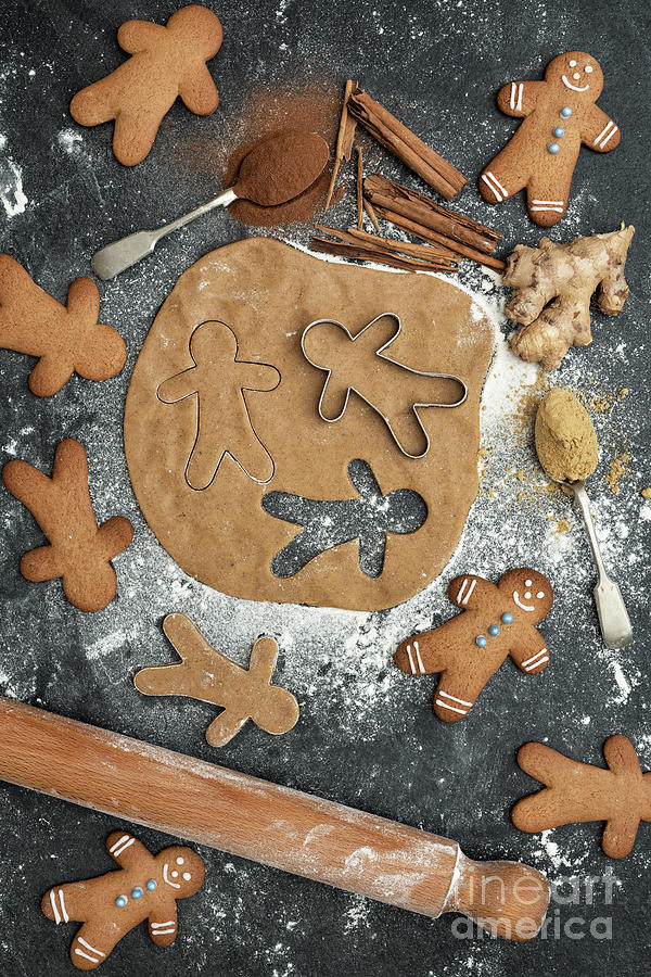 Baking Gingerbread Men Biscuits  Photograph by Tim Gainey