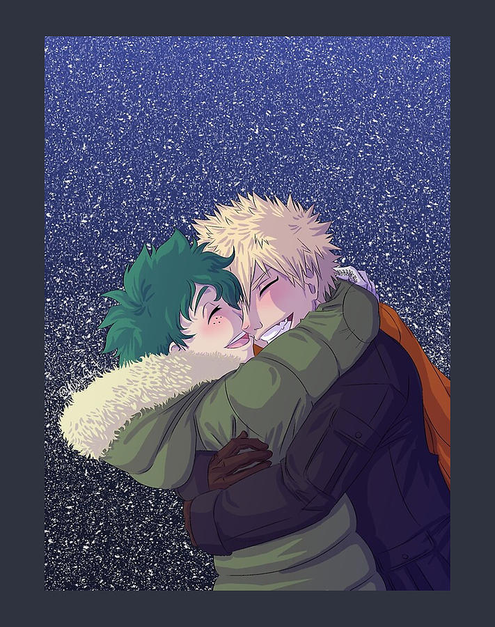 Bakudeku In The Snow Graphic I Love This Soft Women Digital Art by ...