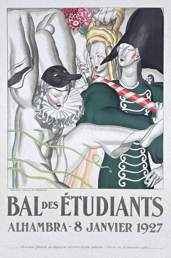 Bal des Etudiants 1927 Painting by Vincent Monozlay