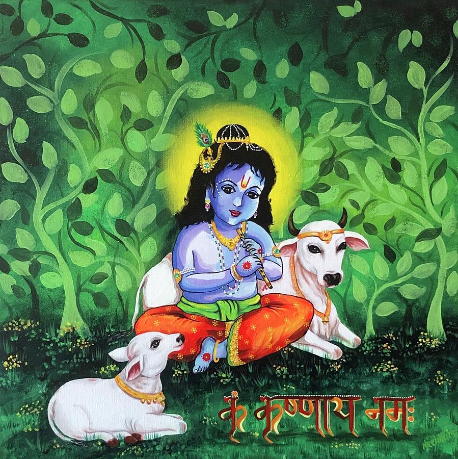 Bal Krishna Painting by Neetika Garg - Pixels