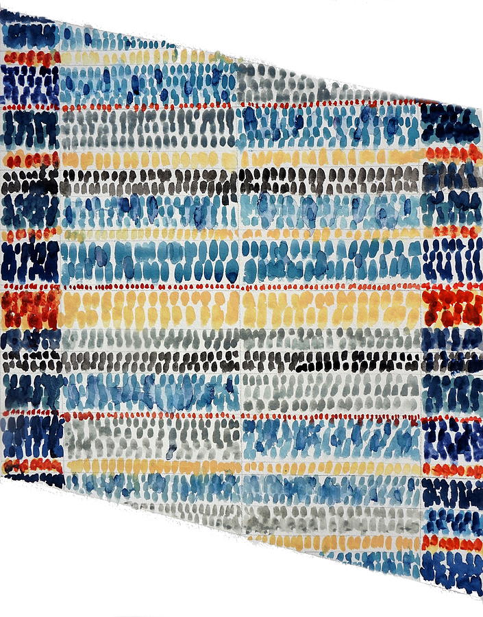 Fun Painting - Balance - Blue Stripes Abstract Painting by Bruce Black Fun Painting - Balance - Blue Stripes Abstract Painting by Bruce Black