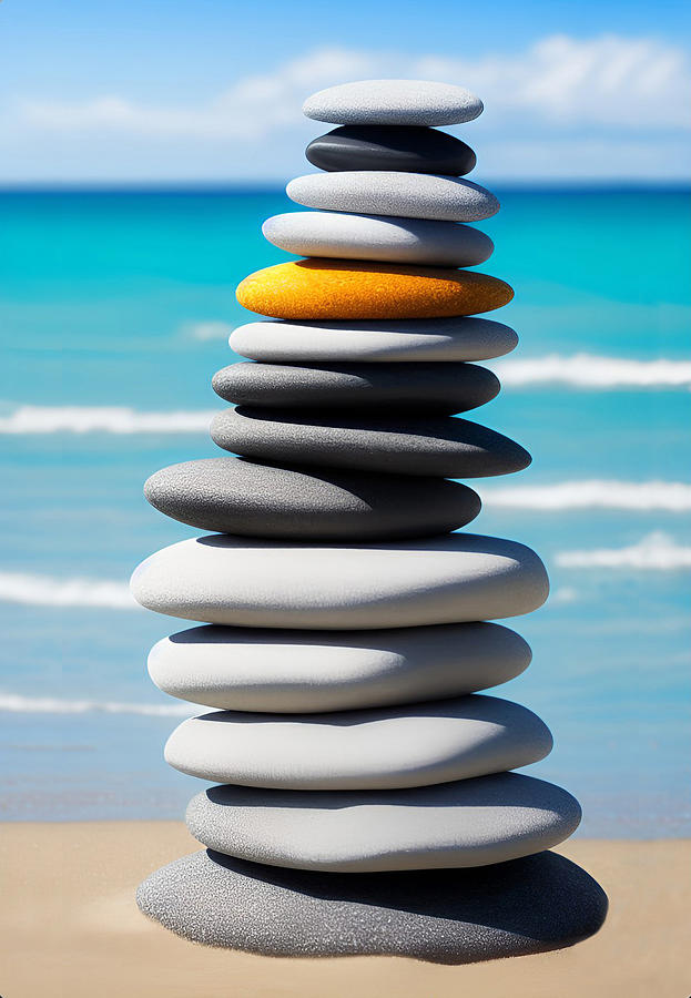 Balancing Zen Stones Photograph by La Moon Art - Fine Art America