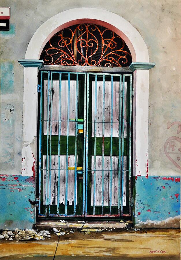 Balboa Doorway Painting by Robert W Cook