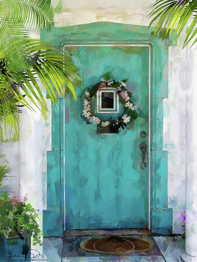 Balboa Island Turquoise Door Photograph by Susan Molnar
