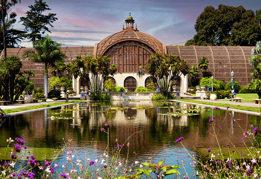 Balboa Park Botanical Building and Lily Pond Photograph by Christine Ley