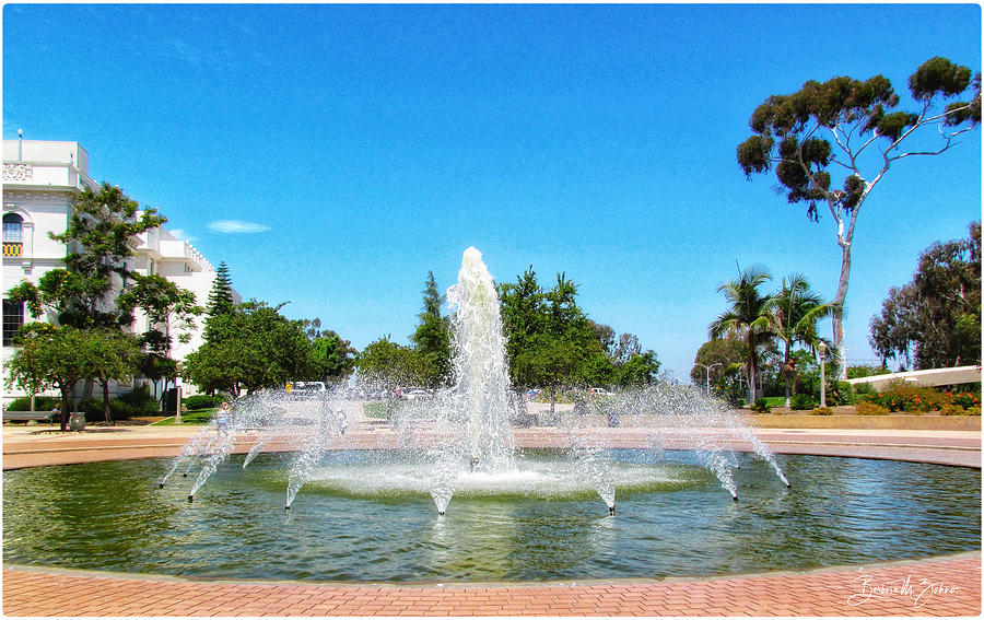 Balboa Park Fountain Photograph by Barbara Zahno