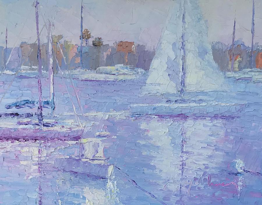 Balboa Sailing Painting by Terry Chacon