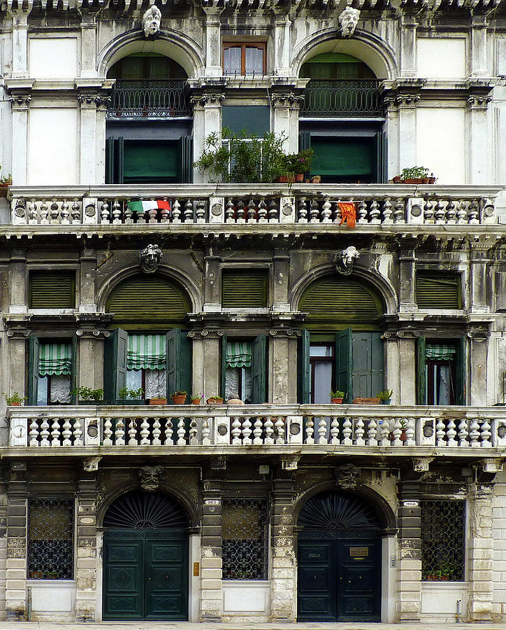 Balconies Overlooking The Grand Canal Of Venice Photograph