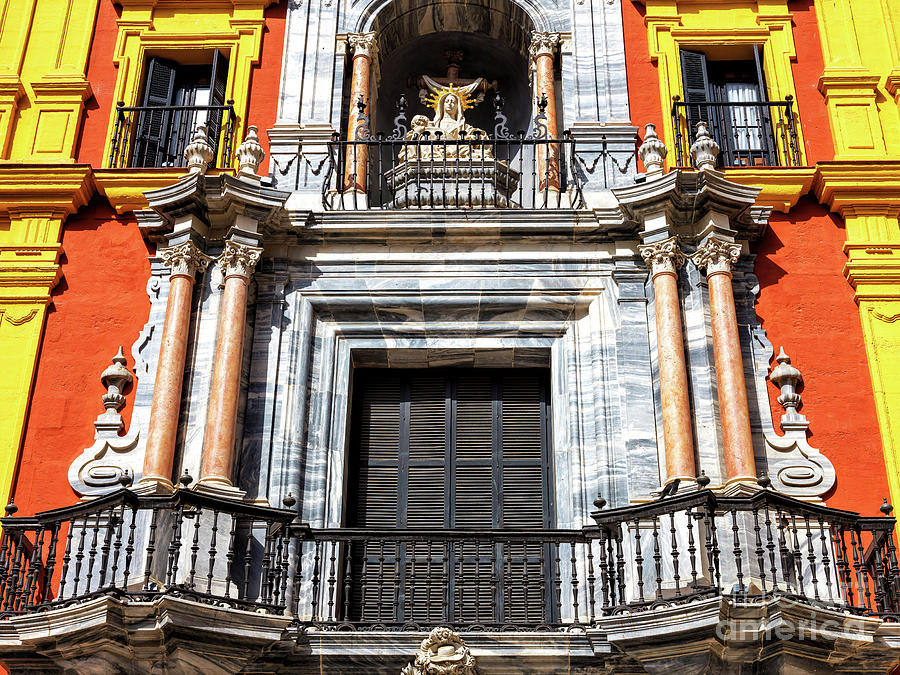 Balcony Details at the Episcopal Palace of Malaga Photograph by John Rizzuto