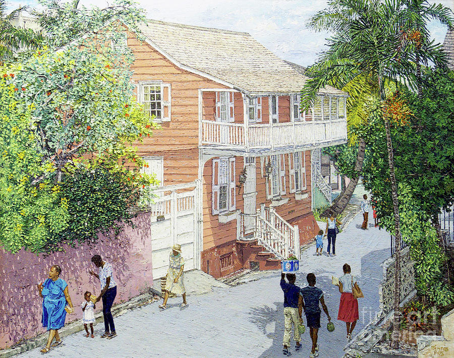 Balcony House Painting by Eddie Minnis