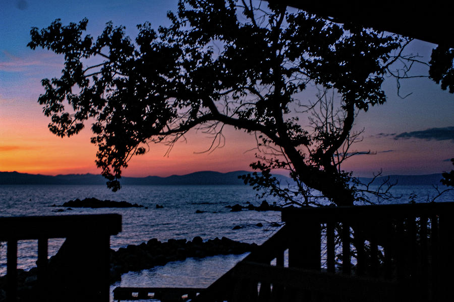Balcony Sunset at Lake Tahoe  Photograph by Bonnie Colgan