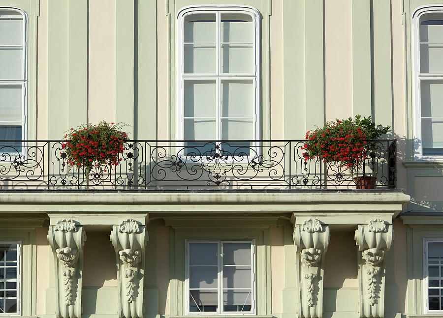 Balcony With Flowers Photograph by Ramunas Bruzas