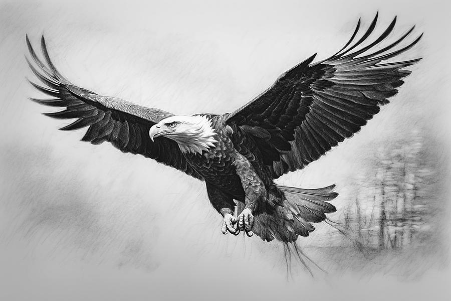 Bald Eagle outlet Drawing