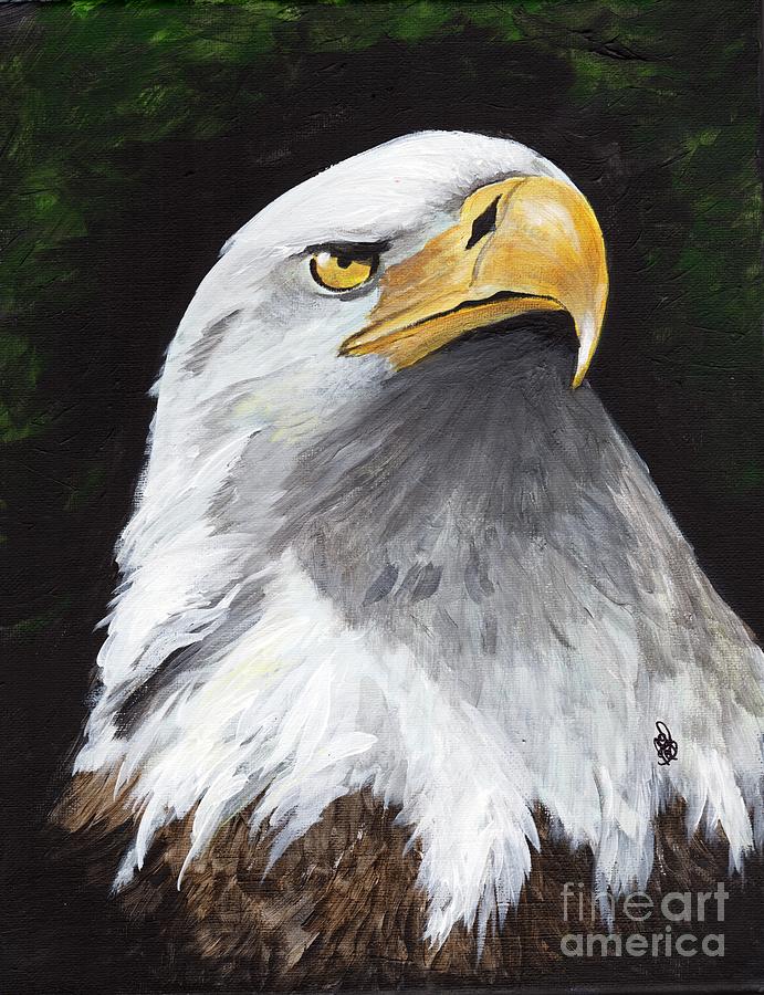 Bald Eagle Painting Painting by Bridget Zoltek | Fine Art America