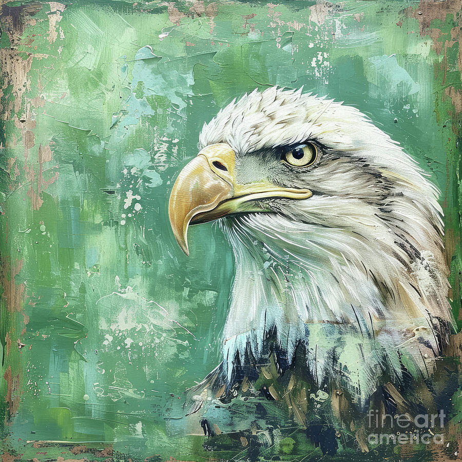  Bald Eagle Portrait Painting by Tina LeCour
