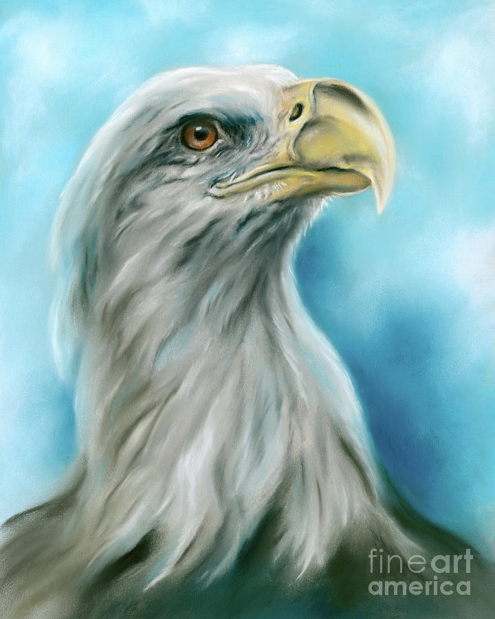Bald Eagle Yearning for the Sky Painting by MM Anderson