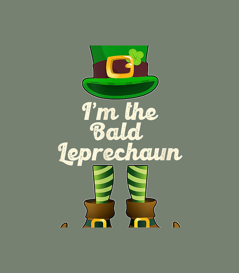 Bald Leprechaun St Patricks Day Grandpa Dad Irish Men Digital Art by ...