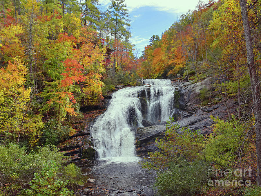 Bald River Falls in Autumn Photograph by Teri Atkins Brown