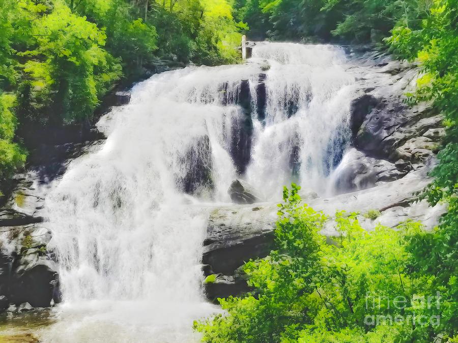 Bald River Falls In Spring Digital Art