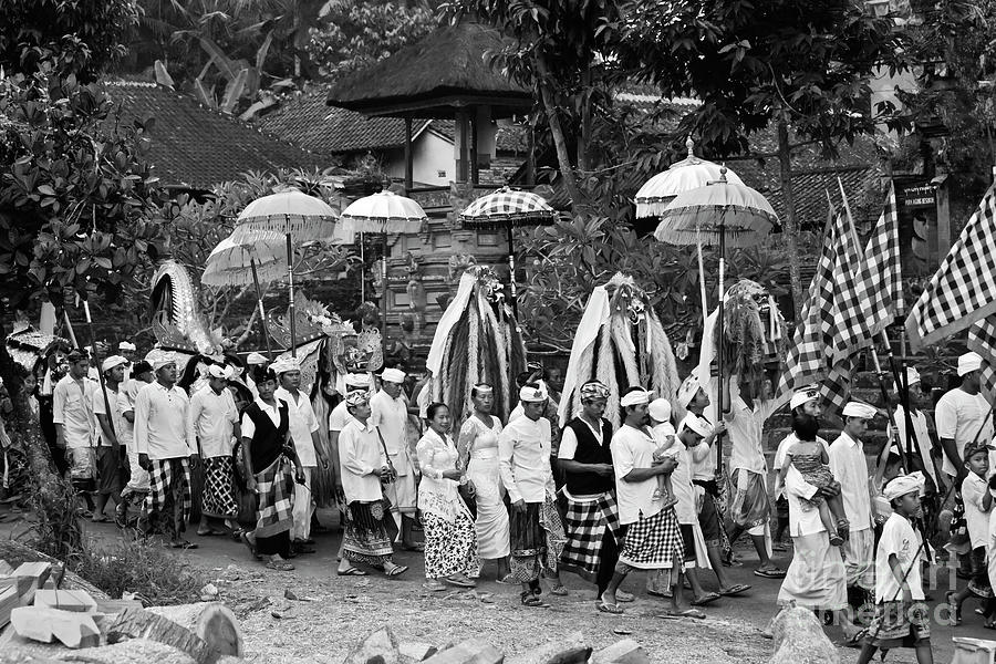 Balinese Ceremonial Processio Photograph by Craig Lovell