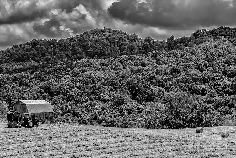 Baling Hay Under Stormy Skies Photograph By Thomas R Fletcher Pixels