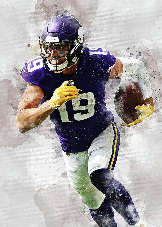 Ball Adamthielen Adam Thielen Adam Thielen Minnesota Vikings Player Adam  Thielen Adamjohnthielen Ada Digital Art by Wrenn Huber - Fine Art America