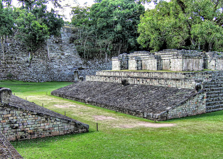 Mayan Photograph - Ball Court Copan Honduras by Doug Matthews
