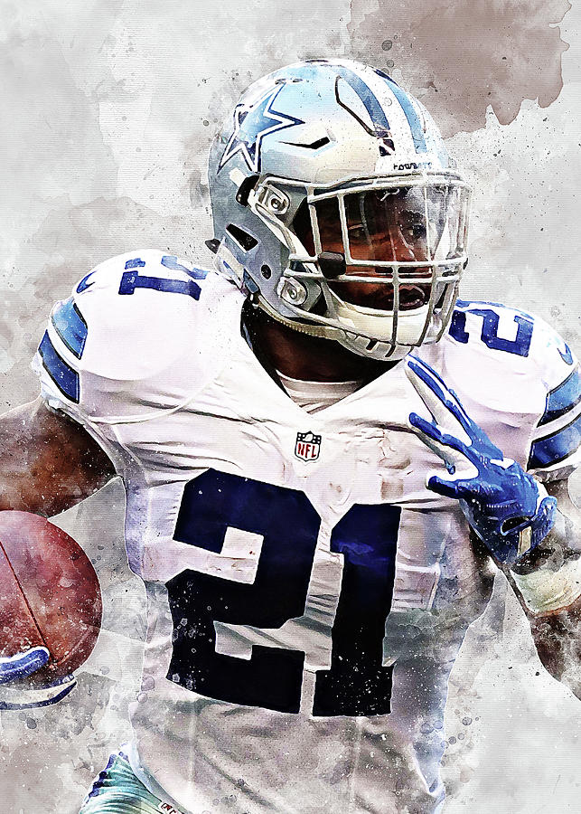 Ball Nfl Dallas Cowboys Player Ezekiel Elliott Ezekiel Elliott